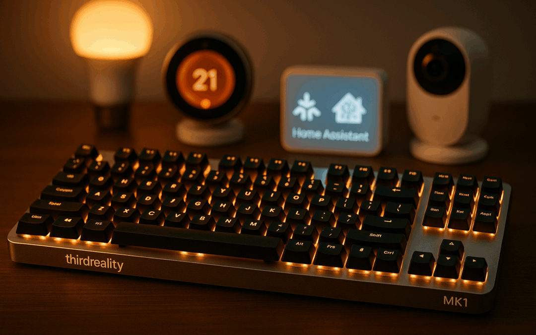 découvrez le thirdreality mk1, le clavier parfait pour optimiser votre domotique. compatible avec matter et home assistant, il simplifie la gestion de vos appareils connectés tout en apportant une touche d'élégance à votre intérieur. transformez votre maison en un espace intelligent et moderne.