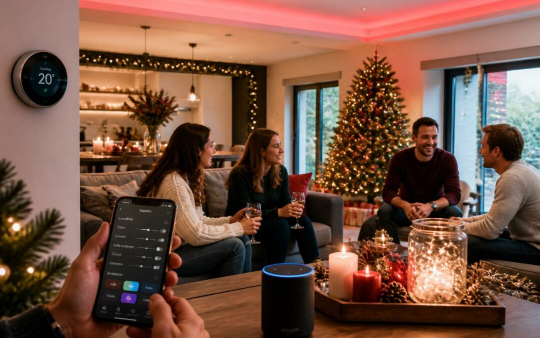 découvrez comment la domotique rend vos fêtes de fin d'année plus sereines et agréables en automatisant la gestion de votre maison, pour un accueil festif sans stress.
