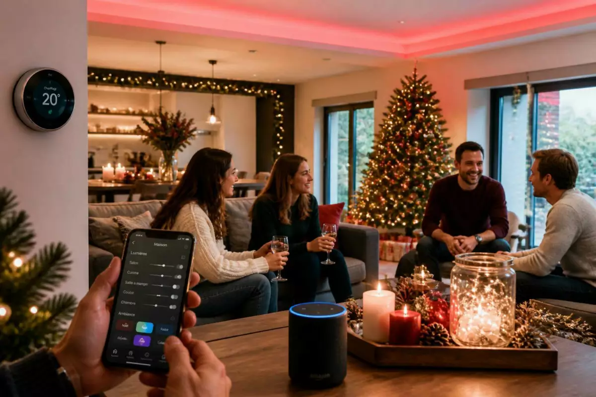 découvrez comment la domotique rend vos fêtes de fin d'année plus sereines et agréables en automatisant la gestion de votre maison, pour un accueil festif sans stress.