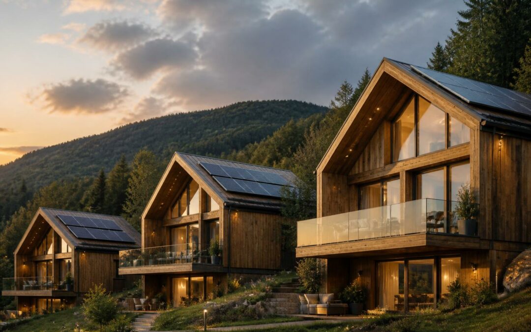 Foncine-le-Haut : Trois chalets alliant bois local et domotique pour un hébergement innovant