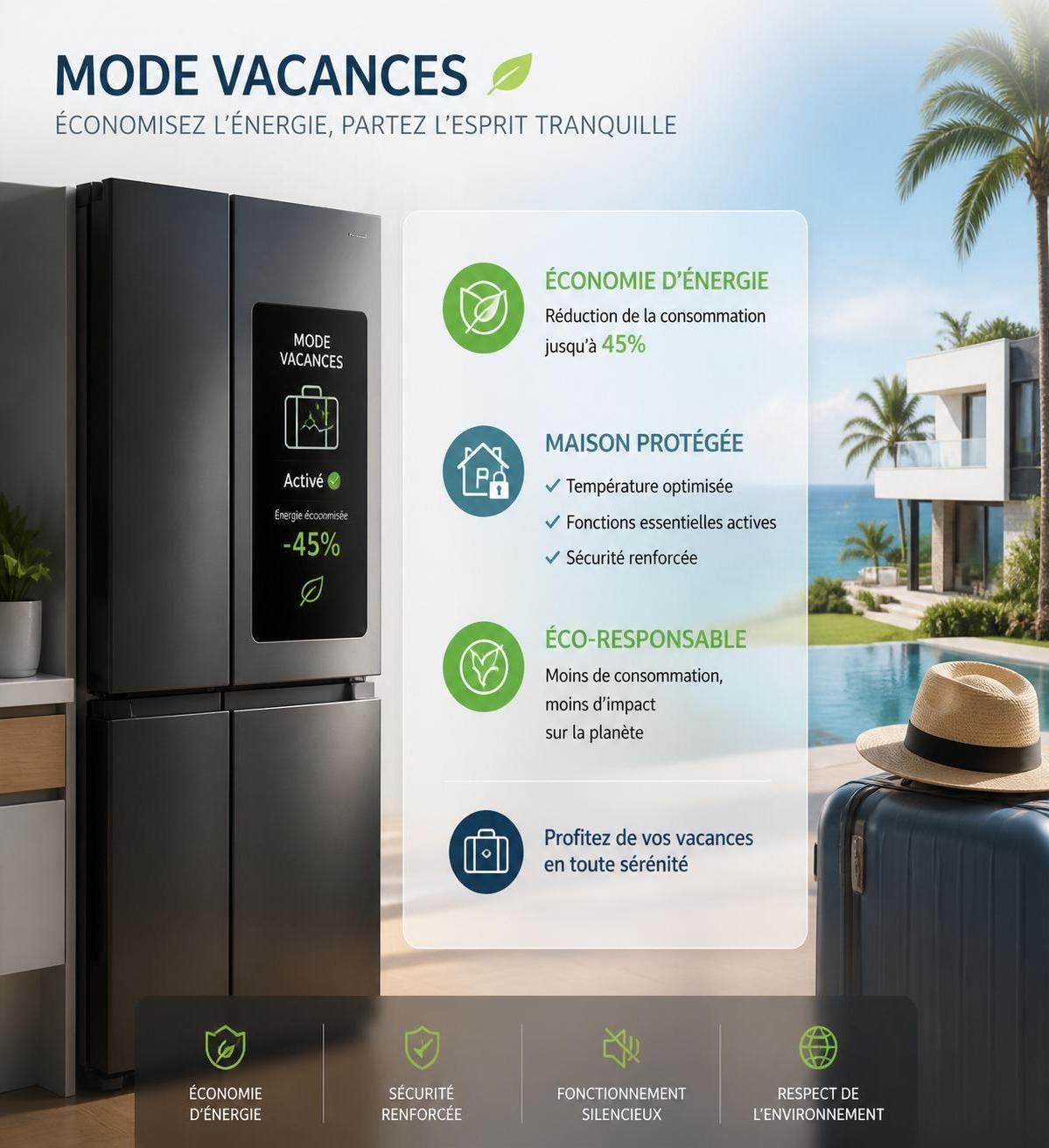 découvrez quels appareils électroménagers débrancher avant vos vacances pour économiser de l'énergie et assurer la sécurité de votre maison.