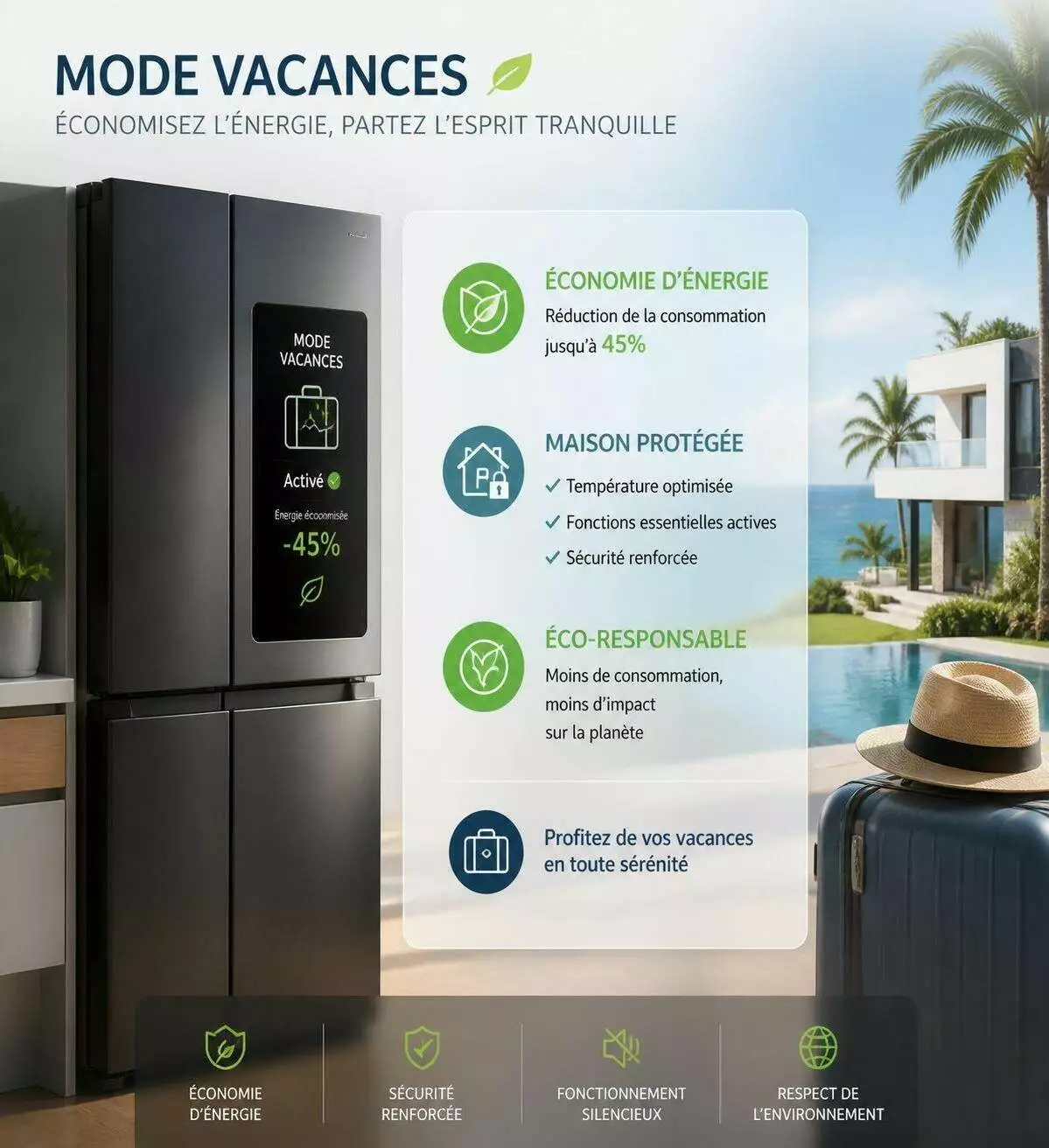 découvrez quels appareils électroménagers débrancher avant vos vacances pour économiser de l'énergie et assurer la sécurité de votre maison.