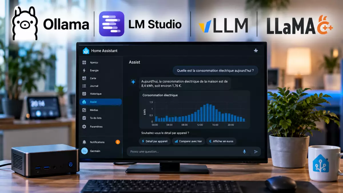 Ollama, LM Studio, llama.cpp et vLLM : comparatif des moteurs IA locaux pour Home Assistant