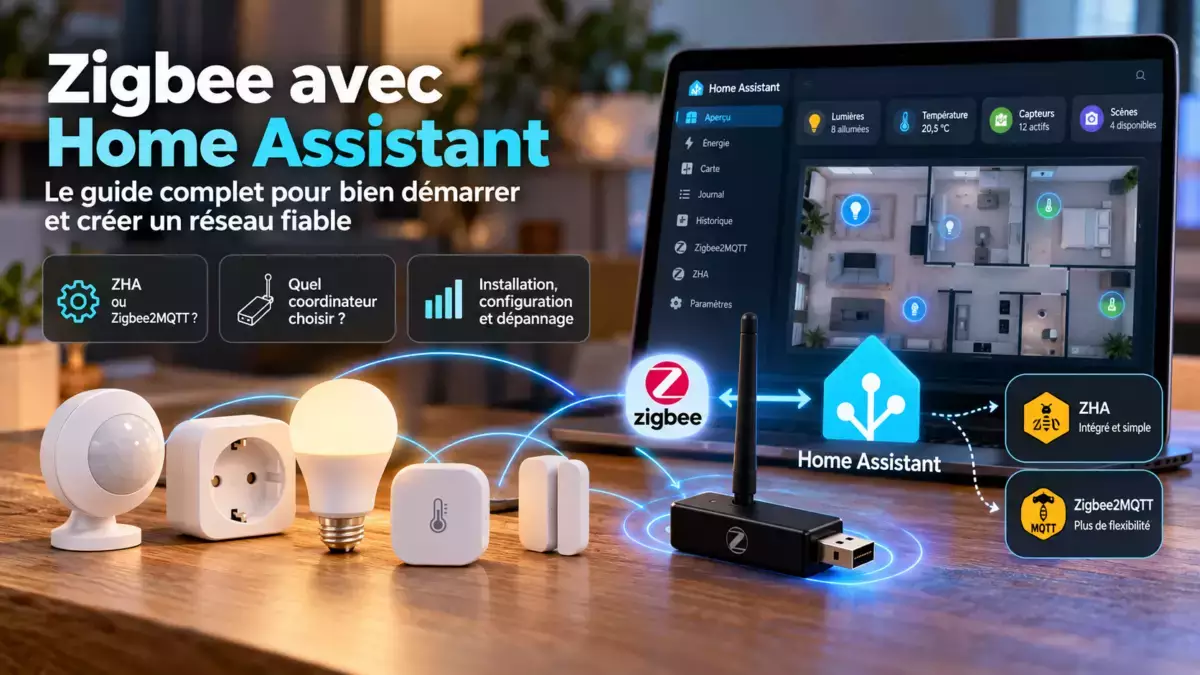 Installation Zigbee avec Home Assistant, coordinateur, ZHA et Zigbee2MQTT